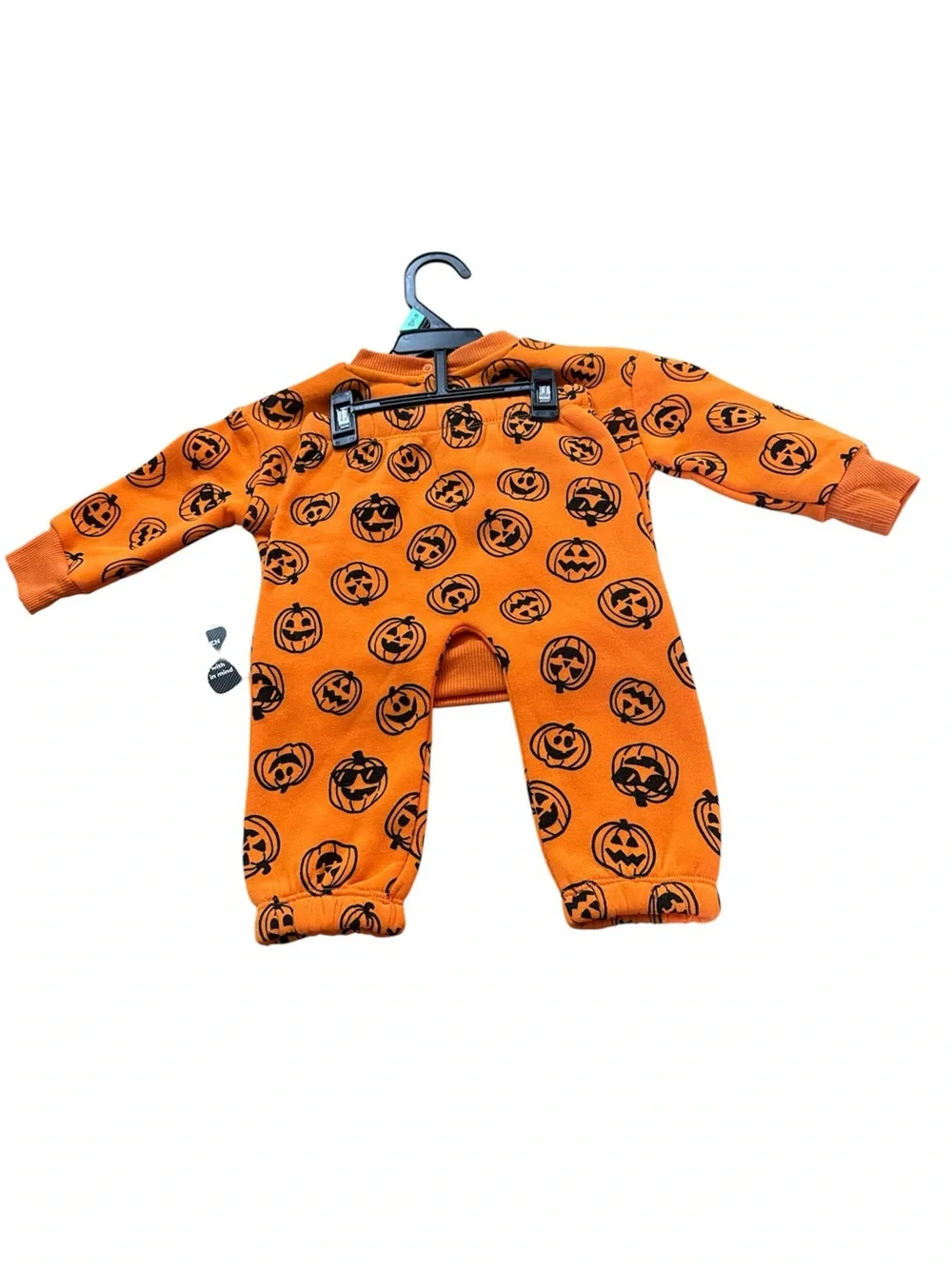 Unbranded Orange Pumpkin Print Kids Halloween Costume Set